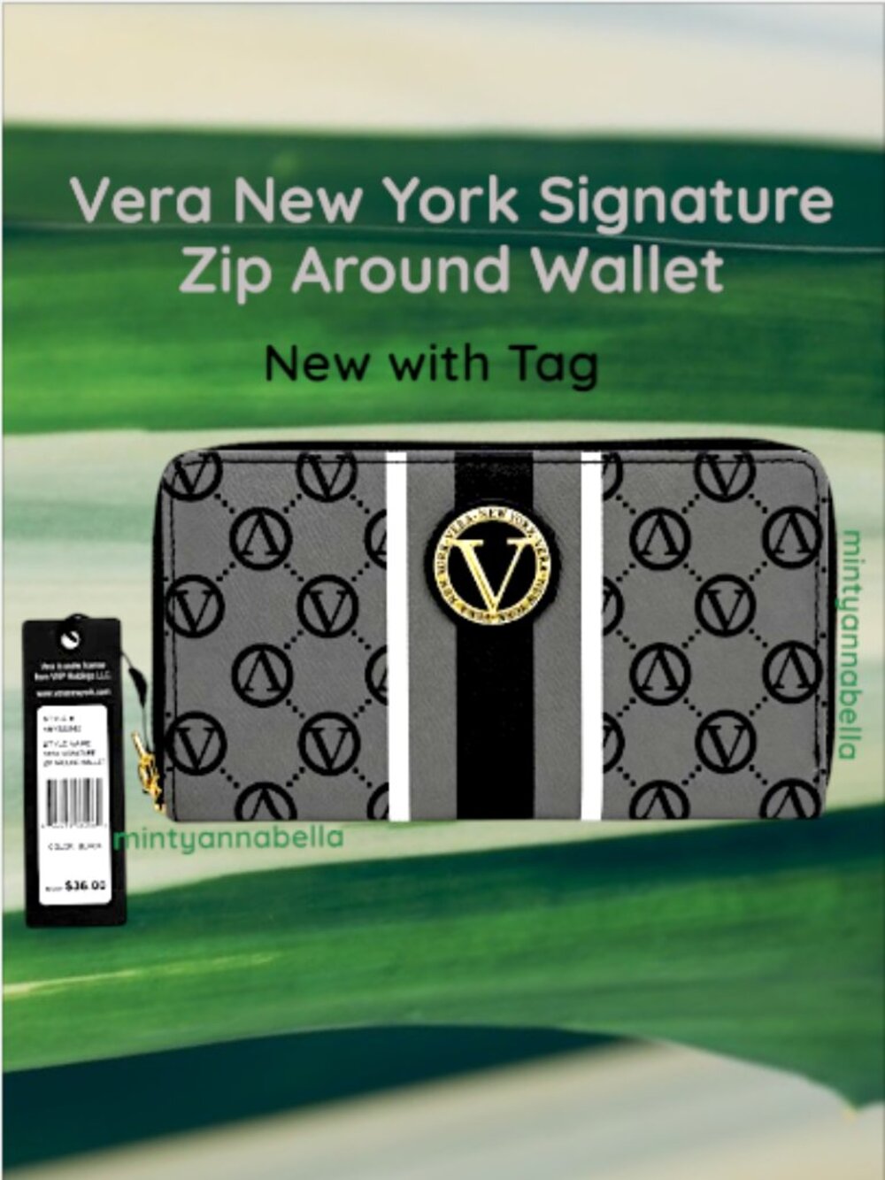 Vera NY Signature Zip Around Wallet